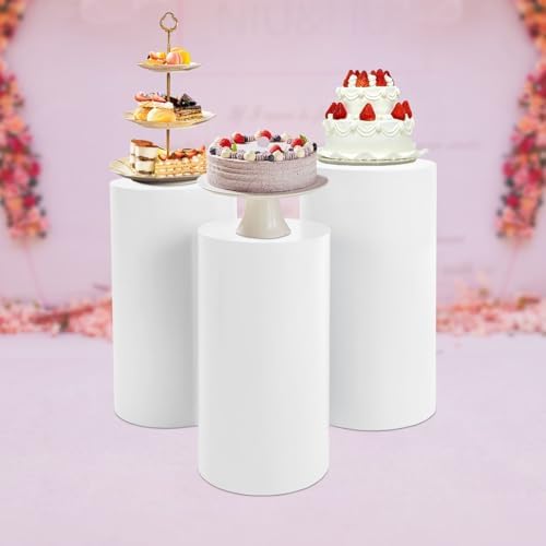 Ritabiity Flower Cylindrical Display Stands 3Pcs
