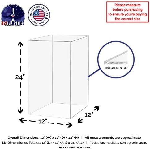 Marketing Holders Acrylic Display Riser Box 12x12x24
