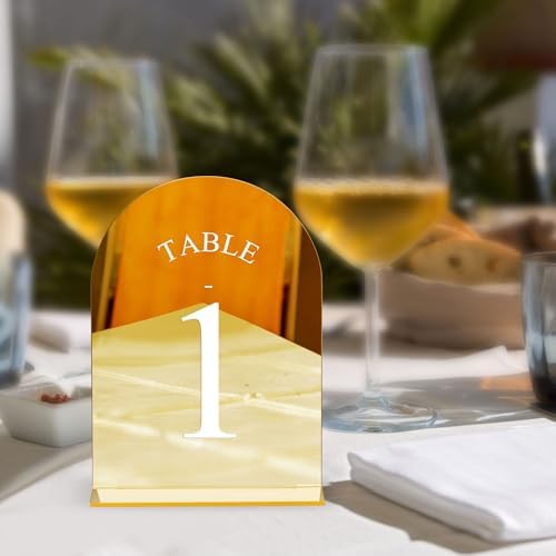 JOYIT Arch Wedding Table Numbers 1-20 with Stands