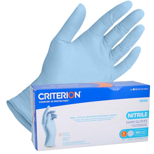 Criterion N300 Nitrile Exam Gloves 300Box Small Ice Blue