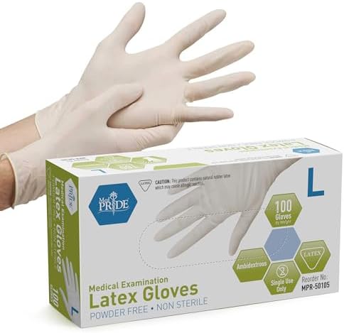 MED PRIDE 100-Count Powder-Free Exam Gloves