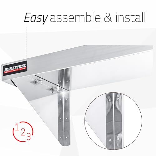DuraSteel Stainless Steel Wall Shelf 24x12 Commercial Grade