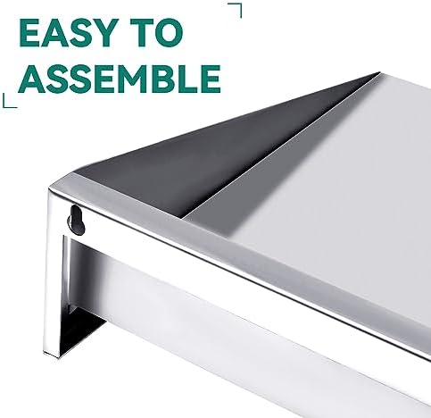YitaHome 12x36 Inch Stainless Steel Wall Mount Shelf