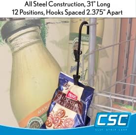 Clip Strip 1 Pack Heavy Duty Display Racks 31 Inch Black