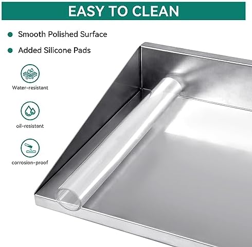 YitaHome 12x36 Inch Stainless Steel Wall Mount Shelf