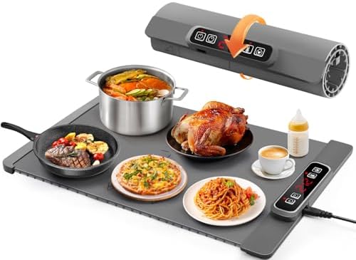 AUTOPkio Electric Warming Tray with 5 Temperature Settings and 4H Auto Shut-Off Timer