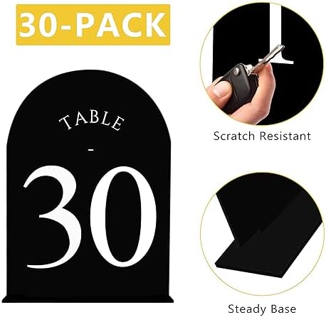 JOYIT Arch Wedding Table Numbers 1-30 with Stands