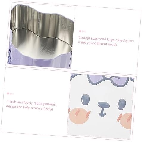 Rabbit Shaped Tinplate Candy Storage Box Multi Functional Party Favor Container