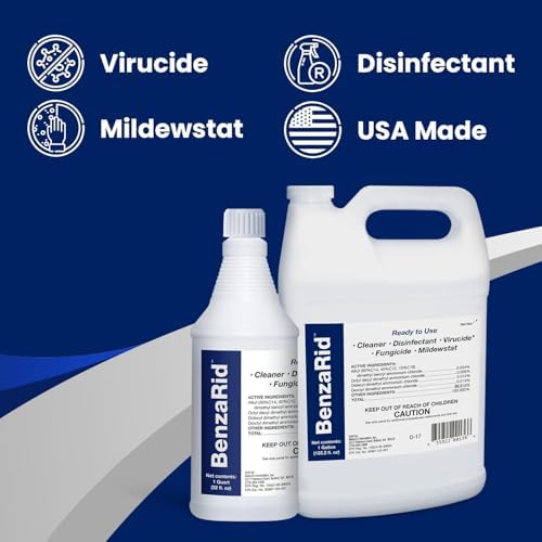 BenzaRid Mold Killer Fungicide Black Mold H5N1 4 Gallon Set