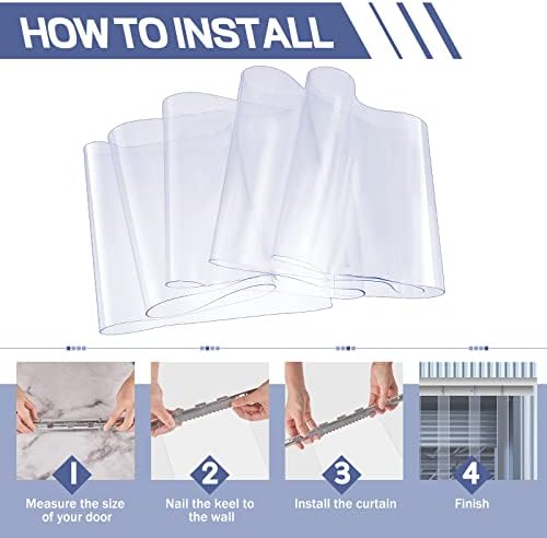 Juexica Heavy Duty PVC Door Curtain Kit for Freezers and Warehouses