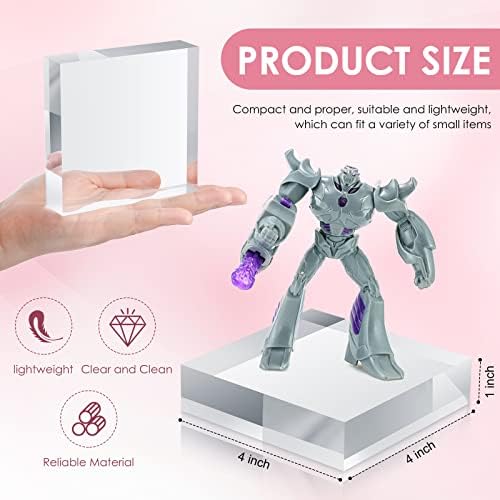 Remerry 8 Piece Clear Acrylic Display Block Stand