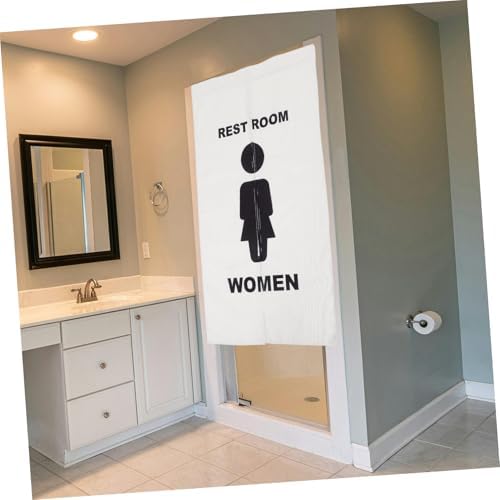 Cabilock Toilet Doorway Privacy Curtain Half-Curtain for Public Restrooms