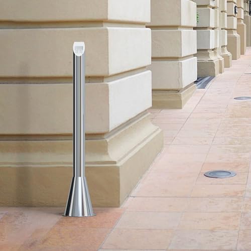 AIWFL Stainless Steel Lockable Trash Can for Outdoor Use