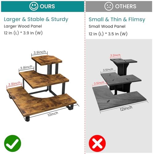 ELITEROO 3 Tier Corner Display Shelves Stand