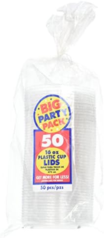 Amscan 16 oz Clear Cup Lids Pack of 50