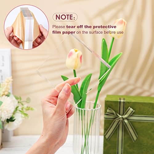 Remerry 8 Piece Clear Acrylic Display Block Stand