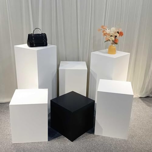 ZDMEI Cube Display Pedestal Stand 30x120cm White Commercial and Home Use