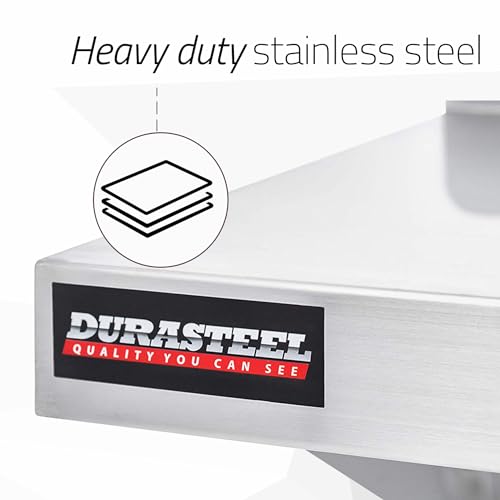 DuraSteel Stainless Steel Wall Shelf 24x12 Commercial Grade