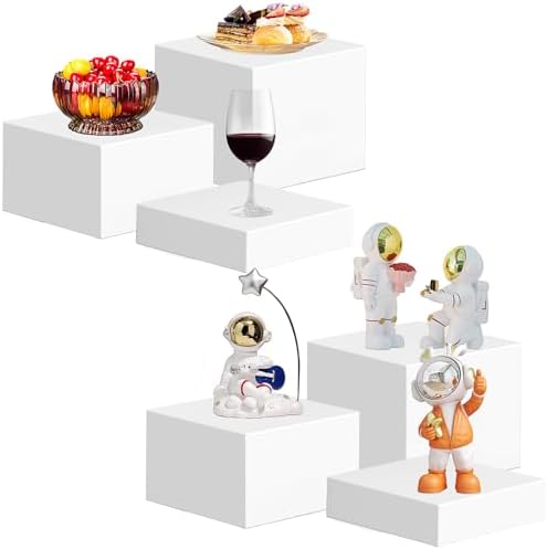 6-Pack Acrylic Display Risers for Desserts and Collectibles