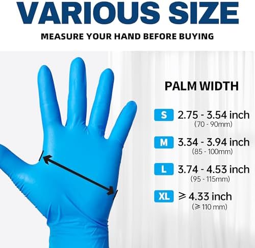 Beastek Blue Nitrile Exam Gloves 100 Pcs