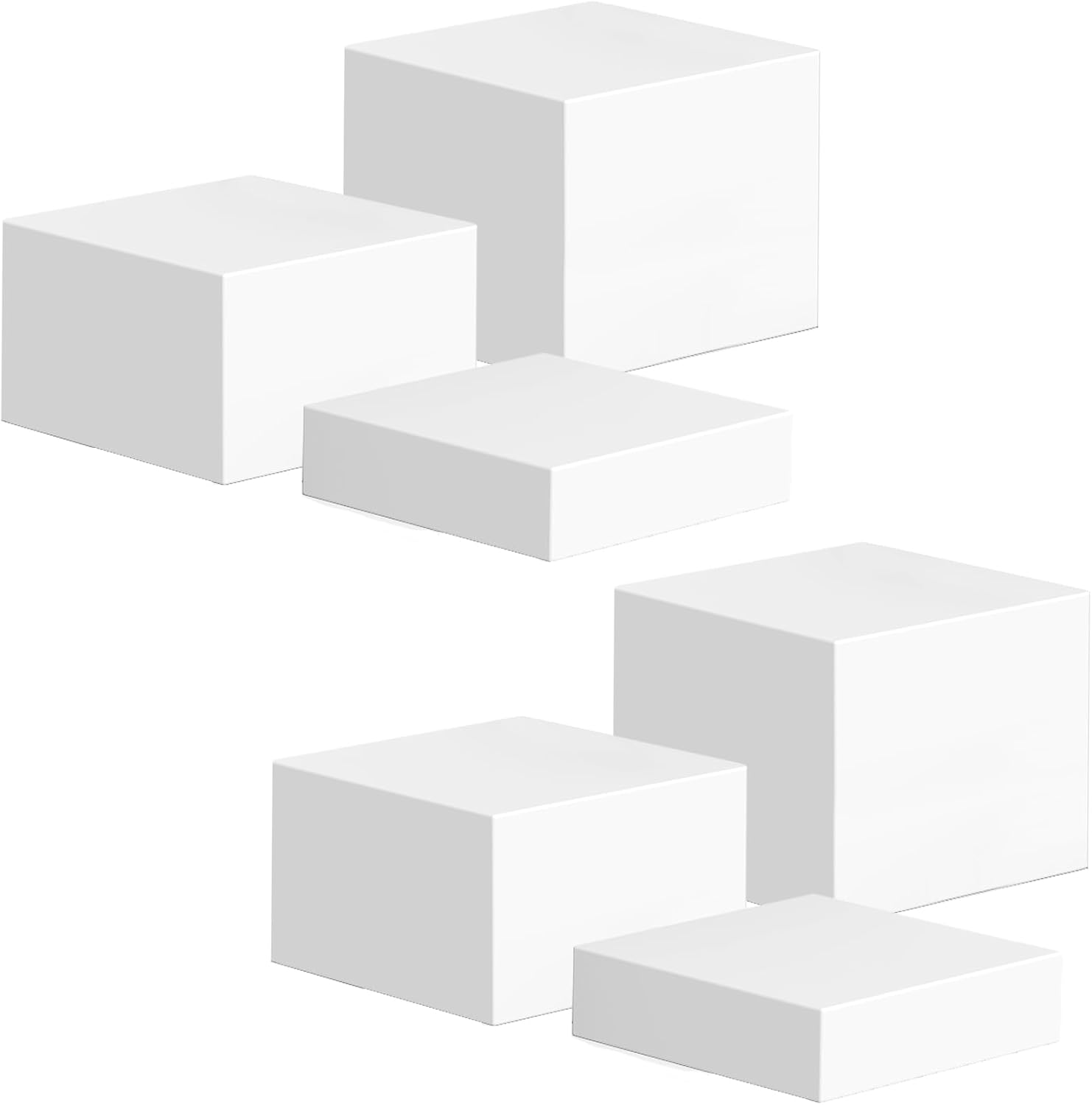 6-Pack Acrylic Display Risers for Desserts and Collectibles