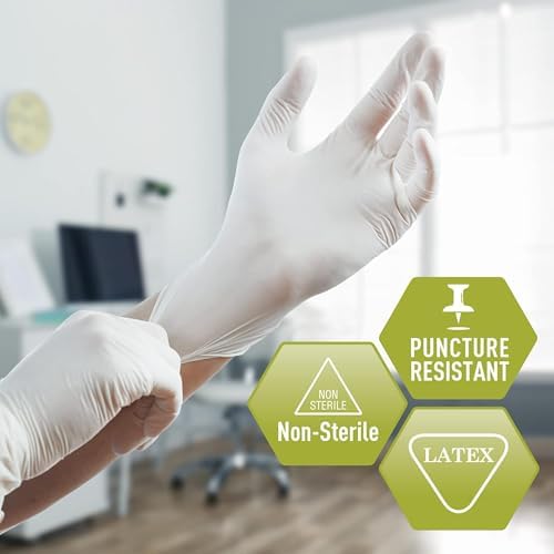 MedPride Powder-Free Latex Exam Gloves Large Box of 100