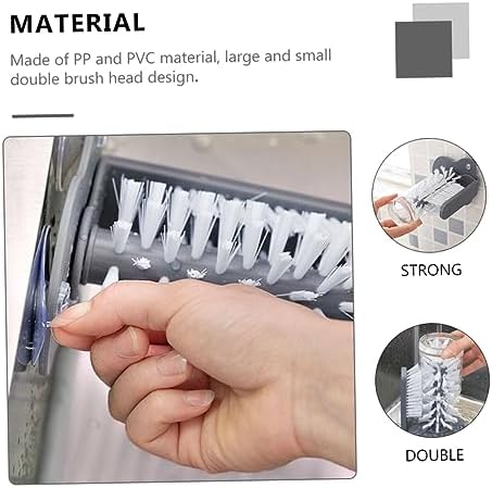 1pc Detachable Glass Cup Brush with Rotating Bristles for Easy Cleaning and Wall Mount Storage