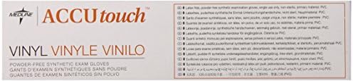 Medline Accutouch Synthetic Exam Gloves Clear 100 Count