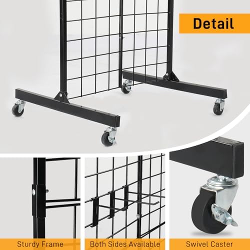 Bonnlo 2 x 6 Detachable Gridwall for Easy Transport