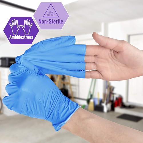 MED PRIDE Nitrile-Vinyl Blend Exam Gloves Medium 100 Pack