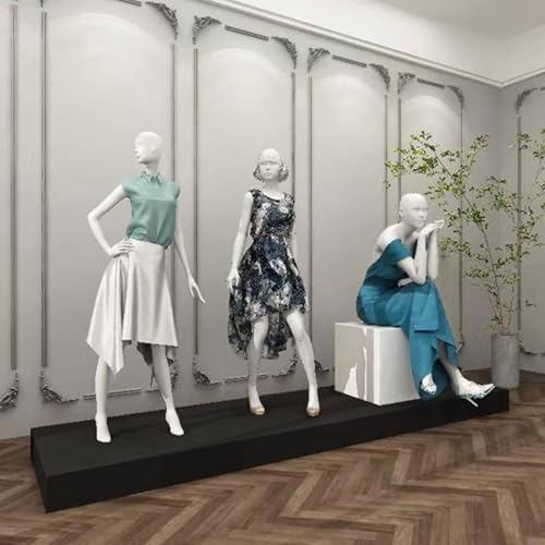Black Square Display Pedestal Stand 100x50x10cm