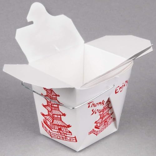 Pack of 15 Paper Take Out Boxes with Handle