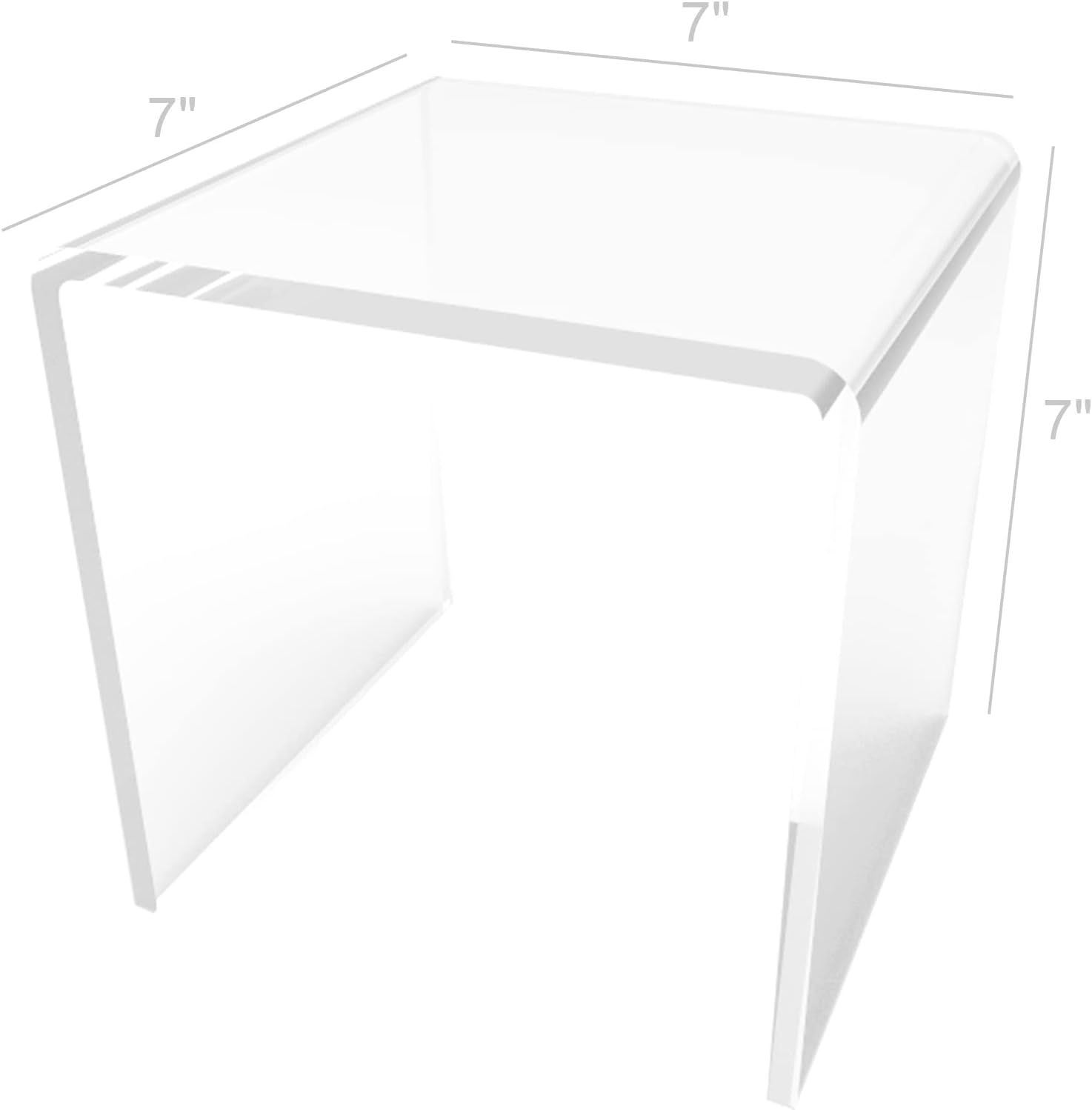 FixtureDisplays 7 Inch Clear Acrylic Display Riser Cube