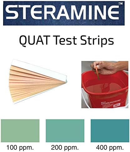 2 Bottles Steramine Sanitizer Tablets with QT-10 Test Strips