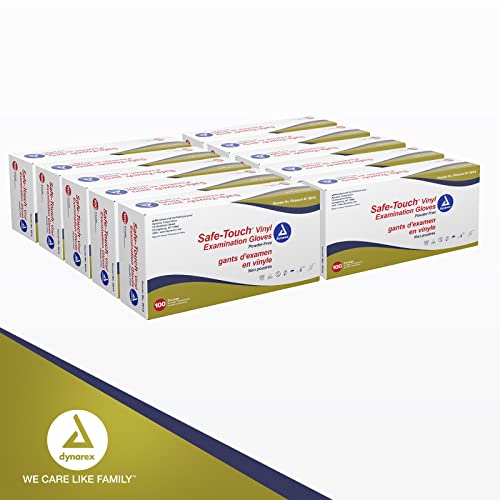 Dynarex Safe-Touch Vinyl Exam Gloves X-Large 1 Case