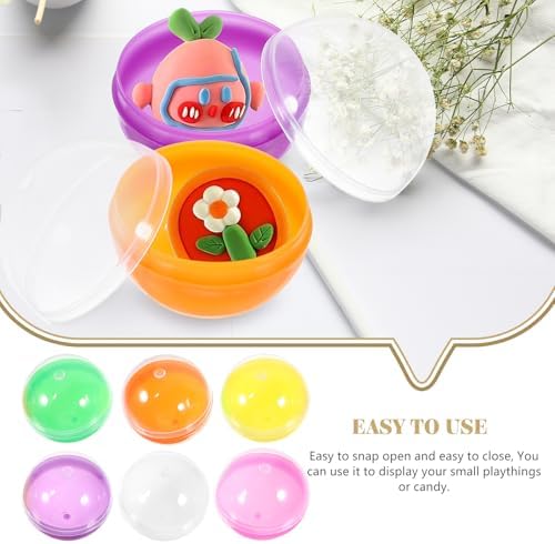 50pcs Vending Machine Refill Balls 45mm Transparent Plastic Fillable Capsules