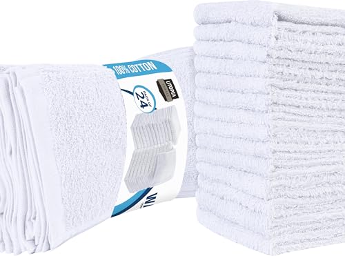 Basic Nitrile Exam Gloves 1000 Count 100 Cotton Washcloths 24 Pack - Large