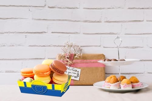 24Pcs Yellow Cartoon Food Serving Tray Birthday Party Decor