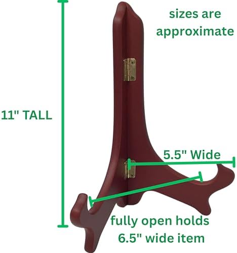 Mahogany Wooden Easels Set of 2 - 11 H Folding Display Stands