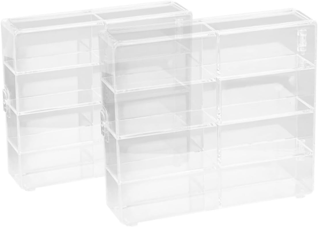 Modern Acrylic Model Car Display Stand with 8 Compartments