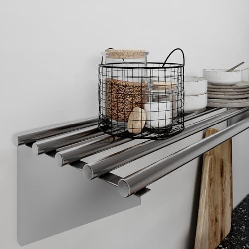 AmGood 14 in x 48 in NSF Stainless Steel Wall Shelf