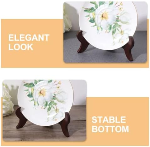 2pcs Adjustable Wooden Plate Display Stand for Home and Office Use