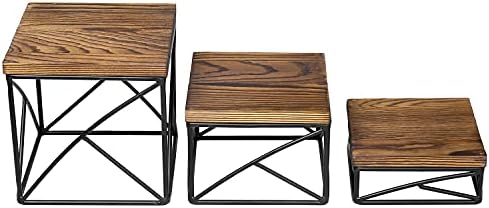 MyGift Modern Tabletop Dessert Stand Risers Set of 3