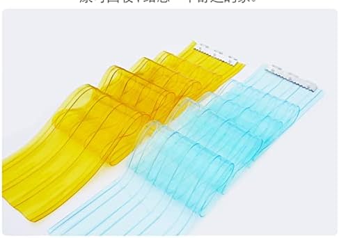 NOSYI Blue PVC Ribbed Strip Curtain 10pcs