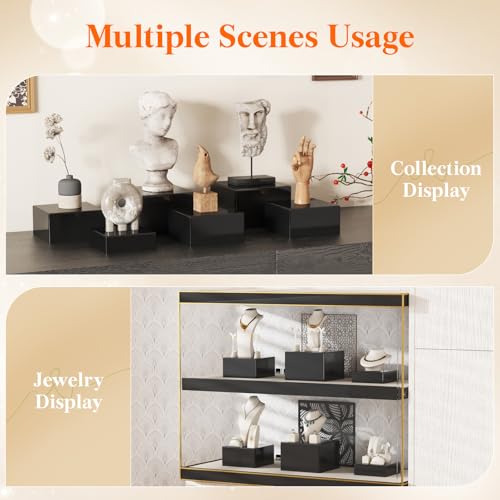 Lifewit 6 7 78 Buffet Risers Set of 3 Black