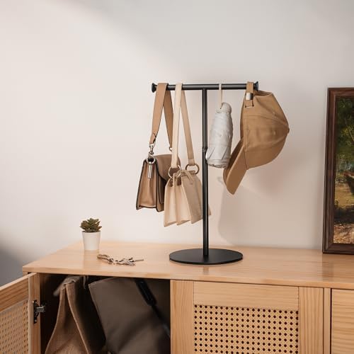 Niffgaff T Bar Purse Display Stand Adjustable Height Black