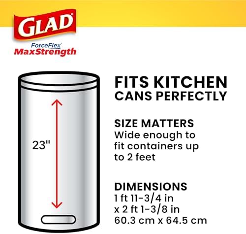 Glad Tall Kitchen Trash Bags 13 Gallon 45 Count