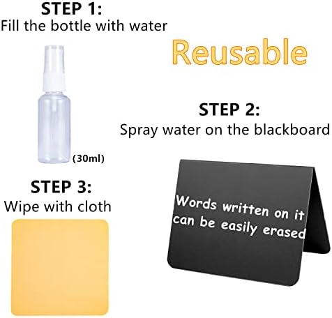 20PCS Mini Chalkboard Signs for Food Reusable Tabletop Place Cards