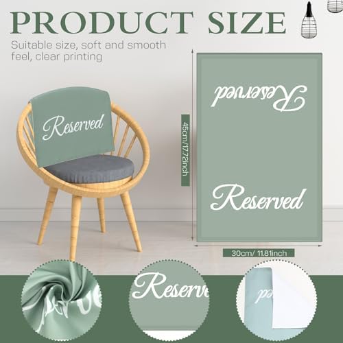 CHENGU 20 Pack Reserved Seating Signs 1181 x 1772 Inches Sage Green
