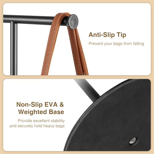 Niffgaff T Bar Purse Display Stand Adjustable Height Black